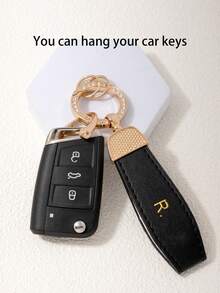 1pc Letter R Keychain, Fashionable Minimalist Car Key Chain, Bag Pendant, Key Holder, Multiple Colors Available, Ideal Small Gift For Friends, Family, And Partners Christmas