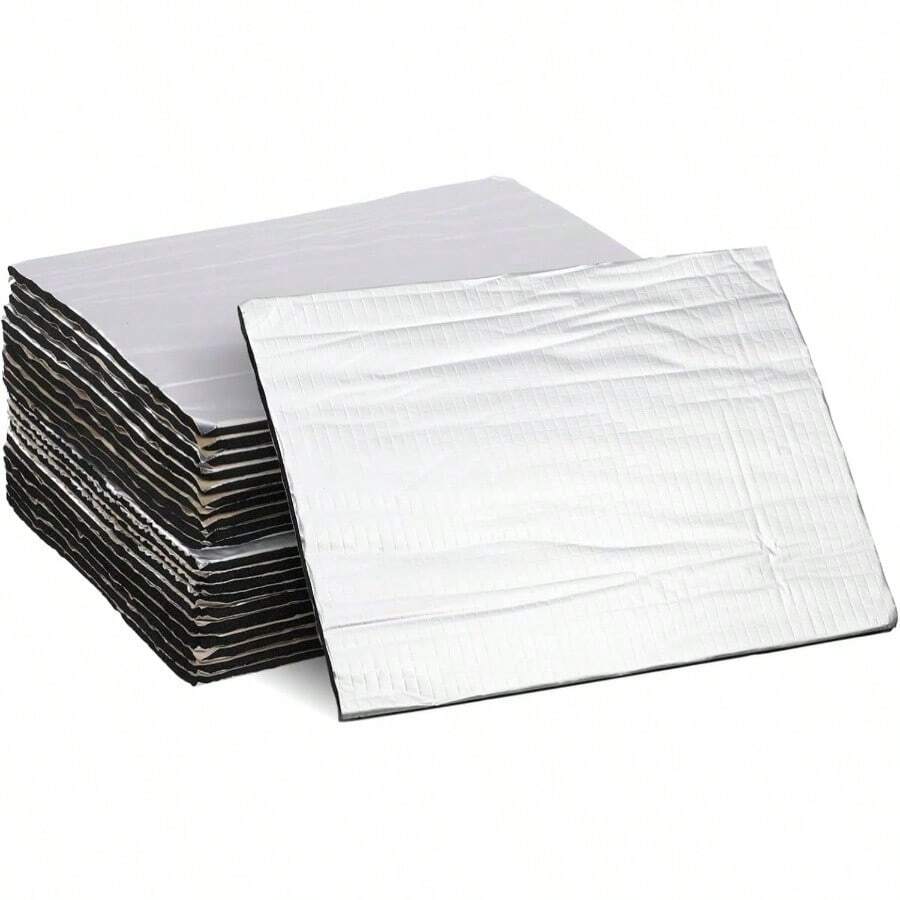 20 Piezas Almohadilla de aislamiento trmico insonorizada ignfuga para coche amortiguacin del sonido escudo trmico automotriz baul trunks aislamiento del coche automtico motor - inicial - Ver 1