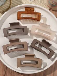 6 chiếc kẹp tóc vuông màu nâu dễ thương, phụ kiện tóc phong cách Bohemian cho bãi biển, kẹp tóc thanh lịch cho kỳ nghỉ thu đông - Nhiều màu - Xem 5