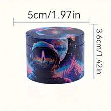 1.6/2 Inch Metal Astronaut Herb Grinder Spice Mill Mortar Pestle Salt Crusher Tobacco Bud Vanilla Four-Layer Manual Zinc Alloy Mills Cigarette Cigar Grass Grinder Smoking Accessories Gift