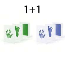 0-6 Months Newborn Baby Non-Contact Ink Pad Baby Growth Handprint Footprint Inkpad, 1 Set Includes 1 No-Wash Ink Pad + 2 Sheets - Multicolor - View 24