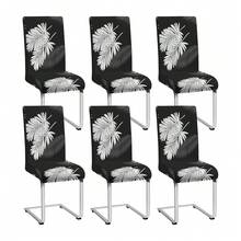 1/2/4/6 buc. huse de scaun elastice imprimate, 160 g/m² îngroșate, potrivite pentru casă, hotel, restaurant, scaun de sufragerie, toate anotimpurile - Multicolor - Vizualizare 31