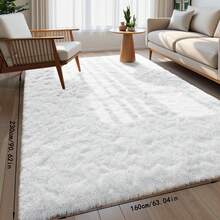 1pc, Soft Area Rugs For Bedroom Fluffy, Non-Slip Fuzzy Shag Plush Soft Shaggy Bedside Rug, Tie-Dyed Living Room Carpet For Girls Kids Baby Teen Dorm Home Decor, Bedroom Living Room Nursery Room Rug, Easy-Care Home Accent
