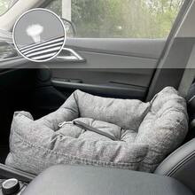 1件装宠物汽车座椅垫，通用型汽车座椅套，适用于猫狗，防水防滑设计，易于安装和清洁，柔软舒适，带安全带，保护汽车座椅免受刮擦和污渍，为宠物提供稳定的休息空间。 - 彩色 - 查看 4