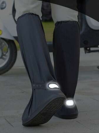 1 par de cubrecalzado impermeable, antideslizante y grueso para ciclismo al aire libre, adecuado para hombres y mujeres