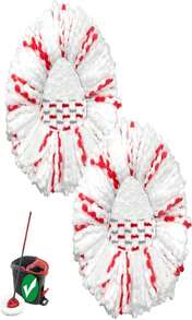 Mop Head Replacement, 3 Pack Spin Mop Refill Replace Head Compatible O Cedar Easywring 1-Tank System, Great Cleaning Power, Microfiber, Helper Housework, Machine Washable Easy-To-Replace, White - Màu B - Xem 1