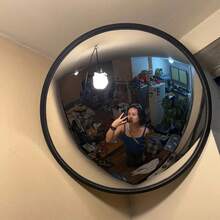 Espelho retrovisor de ponto cego para carro, 1 peça, grande angular de 360°, alta definição, , à prova d'água, antissujeira, para uso interno/externo, melhora a decoração espacial, design convexo de alta resolução, adequado para casa, loja, estacionamento, depósito e escritório - fácil instalação, espelho de decoração moderna para casa