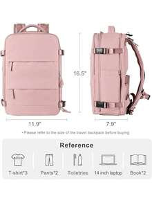 Multifunctional Travel Backpack, Waterproof, With Different Compartments, For School Or Travel - Black and White - View 2