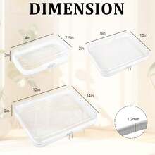 2 Pcs Clear Hard Shell Zipper Case, Portable Clear Zipper Pouches Hard Shell, Waterproof Plastic Transparent Storage Box Set With Double Zips For Cosmetic Stationery Toy Snack Storage