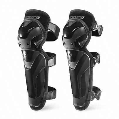 - Rodilleras y espinilleras de motocicleta u2013 Rodilleras protectoras ajustables para motocross, ciclismo de carretera, armadura de TPU con equipo protector de malla transpirable negro, 1 par