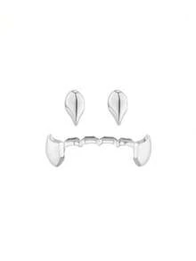 3pcs/Set Vampire Fang Teeth Decoration, Funny Cosplay Prop For Halloween, Unisex Holiday Gift