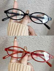 1-4 件时尚优雅的女士椭圆形眼镜框，轻巧便携，展现独特风格 - 彩色 - 查看 15