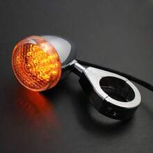 Abrazadera de horquilla de 41 mm de color mbar transparente chapado en cromo, compatible con - Frente + Cromo-Transparente-Ámbar - Ver 9