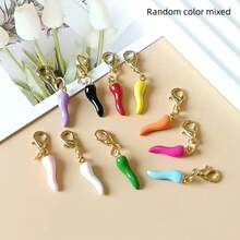 5/10/20pcs Fashion & Festive Red Chili Pepper Decor DIY Earrings, Keychains, Waist Chains, Anklets, Jewelry Accessories - Chili Pendant - View 16