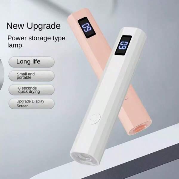 RAF 2025 New Rechargeable Handheld Nail Lamp - Wireless Mini With Digital Display, Fast-Dry LED, Lithium Battery, Oil-Free & Hypoallergenic, Ideal For Home/Travel/Salon