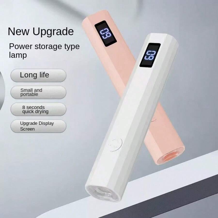 RAF 2025 New Rechargeable Handheld Nail Lamp - Wireless Mini With Digital Display, Fast-Dry LED, Lithium Battery, Oil-Free & Hypoallergenic, Ideal For Home/Travel/Salon