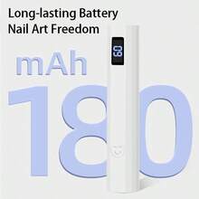 RAF 2025 New Rechargeable Handheld Nail Lamp - Wireless Mini With Digital Display, Fast-Dry LED, Lithium Battery, Oil-Free & Hypoallergenic, Ideal For Home/Travel/Salon