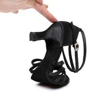 High Heels Summer Indoor Sandals, 7cm Women's High Heels Professional Latin Dance Shoes, Banquet Hall, Wedding, Party Women's Shoes Sasha Dance Shoes - Black - View 8