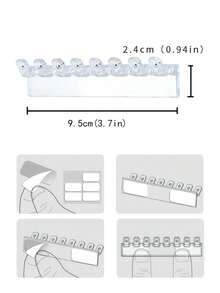3/6/12 pièces Support de collier, Organisateur de collier, Monté au mur, Avec 8 crochets, Utilisé pour suspendre les colliers, les bijoux, les bracelets et les bagues, Cadeaux pour les filles et les femmes. Rangement de bijoux, Nécessités domestiques et quotidiennes, Pratique et pratique, Solide et durable