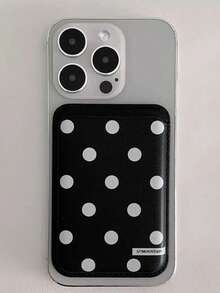 Cute & Versatile Multi-Color Polka Dot & Star Design Magnetic Card Holder Case Compatible With Apple MagSafe - Multicolor - View 6