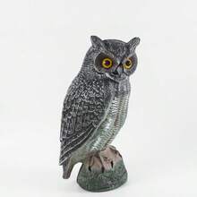 1 قطعة، نافرة البوم ذات الرأس الدوار، طارد الطيور البلاستيكي، تصميم مكافحة الآفات الخارجية لحماية الحديقة، ديكورات خارجية، لطرد السناجب والفئران! مثالية لحديقتك أو شرفتك أو شرفتك