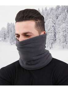 2 Piezas /1 Pieza Calentador de cuello de invierno tipo gaitera para hombres y mujeres, bufanda de forro polar de invierno a prueba de viento para esquiar, hacer senderismo, ciclismo - Multicolor - Ver 5