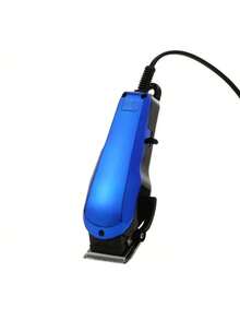WAL-004 Juego de Cortapelos Eléctricos con Peine límite 4 piezas+ Tornillo de ajuste +aceite lubricante + cubierta protectora de cabeza de cuchillo +cepillo de limpieza - Azul - Ver 5