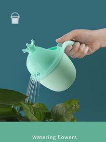 1pc Baby Shampoo Cup Bath Scoop Spoon Baby Shampoo Cup Shower Crown Shower Rinse Cup Plastic Waterfall Bathing Pitcher With Handle For Hair Rinsing - Multicolor - View 11