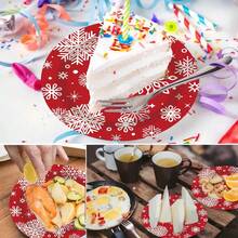 80 件套，圣诞主题，一次性纸盘，蛋糕盘，派对盘，生日盘，材料，适合生日派对、聚会等各种节日 - 彩色 - 查看 2