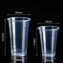 100/60/40个装 250毫升/9盎司透明塑料杯，带圆顶盖，甜点杯，一次性纸杯蛋糕杯，派对杯，饮料塑料杯，纸质纸杯蛋糕衬垫，适合派对和日常使用 - 透明 - 查看 10