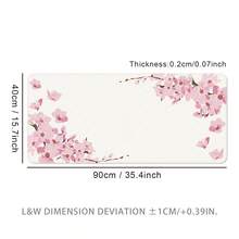 Large Pink Peach Blossom Mouse Pad, Gaming Desk Mat, Big Keyboard Pad, Washable, Rubber Non-Slip Bottom, Stitched Edge, Gift Mouse Pad, Desk Protector, Study Pad, Multiple Sizes Available, Computer Keyboard Mat, Laptop Pad Desk Accessories Office Supplies Office Office Desk Accessories Mousepad Mouse Pad For Desk - Pink Peach Blossoms - View 17