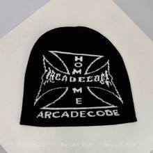 1 件秋冬美国街头十字字母针织帽，温暖男女款复古嘻哈滑雪帽秋季 - 彩色 - 查看 16