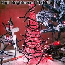 1 Pack 20/100/200 Solar Powered LED String Lights, Auto On/Off - IP54 High Quality Outdoor/Indoor Christmas Lights, 8 Lighting Modes (Flashing/Steady/Flowing/Party), Solar Panel Charging, Red & Green Fairy Lights, Suitable For Christmas Tree, Garden, Patio, Party Decor - Energy Efficient Solar String Lights, Solar Christmas Lights, Garden Lighting, Decorative Lighting, Holiday Decor, Holiday Lighting, Waterproof Lights, Home Decor, Garden (Warm, Colorful, White, Red, Green)