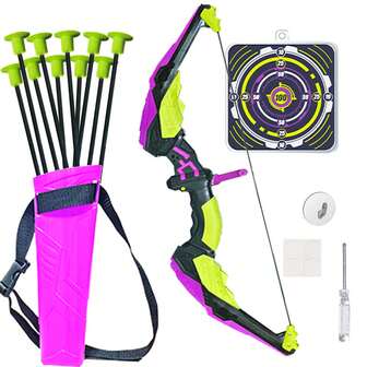Kids Bow And Arrow Set,With3/10/12 Suction Cup Arrows, Target & Arrow Case, Indoor And Outdoor Hunting Play Gift Toys For Kids, Boys & Girls Ages 6-12
