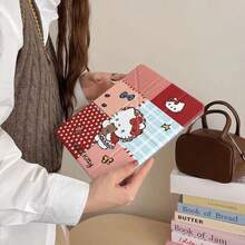 Sanrio 1 Funda para tableta Sanrio, a cuadros de lunares Hello Kitty, Funda para tableta