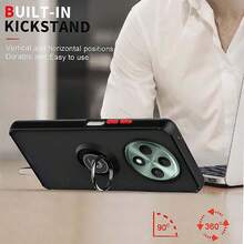 OPPO Reno 12F 5G/OPPO F27 5G 手机壳，TPU + 硬质 PC 磁吸车载支架保护套 - 紅色 - 查看 2