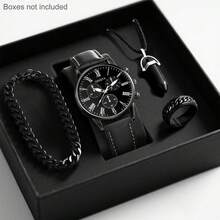 SOKI SOKI Reloj unisex con 3 accesorios, diseño minimalista, adecuado para ocasiones formales y diarias - Esfera negra, movimiento de cuarzo, alimentado por batería, adecuado para eventos casuales y formales - Reloj de lujo asequible, reloj casual, diseño delgado, brazalete resistente, accesorios de oficina, estilo clásico, artesanía duradera - Negro - Ver 9