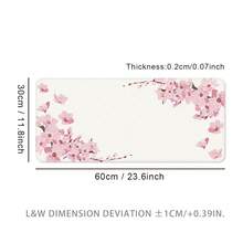 Large Pink Peach Blossom Mouse Pad, Gaming Desk Mat, Big Keyboard Pad, Washable, Rubber Non-Slip Bottom, Stitched Edge, Gift Mouse Pad, Desk Protector, Study Pad, Multiple Sizes Available, Computer Keyboard Mat, Laptop Pad Desk Accessories Office Supplies Office Office Desk Accessories Mousepad Mouse Pad For Desk - Pink Peach Blossoms - View 4
