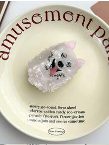 1pc Cartoon Dog Design Hair Clip, Cute Hair Accessory, Acetate Hair Claw Clip, Sweet Hair Decor For Girls, Fashionable Animal Hair Clip, Suitable For Bun, Hair Claw, Simple And Lovely Colored Dog Hair Clip, Cute Dog Hair Clip, Ins Style Hair Claw, Adorable Hair Clip, Acetate Patchwork Dog Hair Clip (Yorkshire Terrier, Pomeranian, Chihuahua) Elegant Hair Clutch