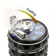 Molinillo de hierbas de 2.5 pulgadas, molino de especias, mortero y maja, triturador de sal, tabaco, vainilla, portátil de 4 secciones, manual, de aleación de zinc, para triturar hierba cruda, accesorio para fumar cigarrillos, regalo