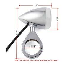 Abrazadera de horquilla de 41 mm de color mbar transparente chapado en cromo, compatible con - Frente + Cromo-Transparente-Ámbar - Ver 6