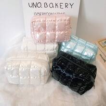 1pc Cute Makeup Bag Diamond Grid Square Waterproof Clear Cosmetic Bag Fashionable Clutch Pouch Wallet Small Items Storage Bag For Key, Earphone, Coin, Lipstick, Lip Oil, Card, Girls'Accessories College Vacation Cruise Summer Holiday Essentials Organizer Bag With Zipper Women's Makeup Storage Bag Make Up Bag Makeup Pouch Toiletry Bag Wash Bag Travel Essential Cruise Essentials Vacation Essentials For Men Women