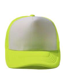 1 Pc, Unisex Custom Foam Trucker Hat With Embroidery, Personalized Foam Hat, Unisex Foam Trucker Hat, Custom Caps, Custom Hats, Trucker Hats, Dawg, Vintage, Casual, Unisex, Hipster, Old Money, Stylish, Cute, Custom, Personalized, Unique, Customized, Ideal Gifts For Him, Ideal Gifts For Her, Boyfriend, Girlfriend, Family, Friends, Grandparents, Her, Summer - Multicolor - View 24