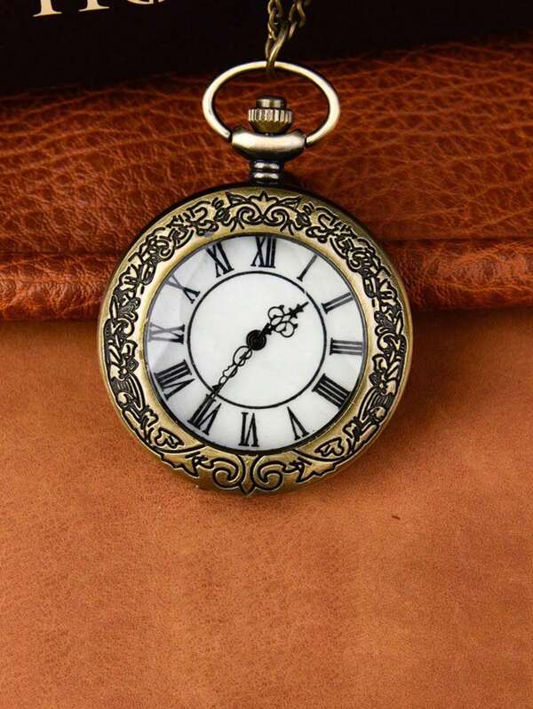 ساعة جيب كوارتز مجوفة بتصميم فراشة، ساعة جيب كوارتز معدنية برونزية مفتوحة النقش والزخرفة للرجال والنساء