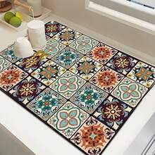 1/2pcs Coffee Mat - Hide Stain Absorbent Rubber Backing Quick Dry Mat For Kitchen Counter Coffee Bar Accessories Dish Drying Mat For Coffee Maker Coffee Maker Coffee Pot Espresso Maker