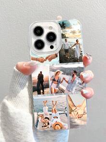 6pcs Custom Travel, Holiday & Celebration Photo Phone Case Protective Cover, Gift For Dad, Mom, Boyfriend, Girlfriend, Compatible With IPhone 11 12 13 14 15 16 Pro Max, Photo Customized Phone Case - Multicolor - View 6