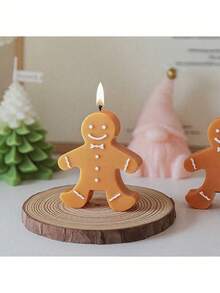 Gingerbread Man Christmas Candles Cute And Creative Christmas Gifts Souvenirs,Christmas-Themed Scented Candle Home Decoration,Gingerbread Man Christmas Scented Candles Christmas Gifts Atmosphere Decoration Christmas Decorations Room Decor