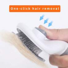 1 pieza Cepillo para el pelo de mascotas, Eliminación de pelo con un solo clic, Conveniente y sencillo - Multicolor - Ver 2