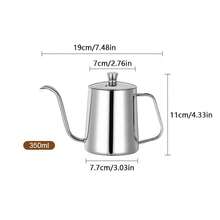 1 Stück 350ml/600ml Edelstahl Kaffeekanne mit Deckel, Tropf-Kaffeemaschine, Kaffee-Zubehör, Lernmittel (Schwarz/Silber)