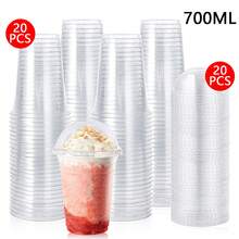 100/60/40个装 250毫升/9盎司透明塑料杯，带圆顶盖，甜点杯，一次性纸杯蛋糕杯，派对杯，饮料塑料杯，纸质纸杯蛋糕衬垫，适合派对和日常使用 - 透明 - 查看 16